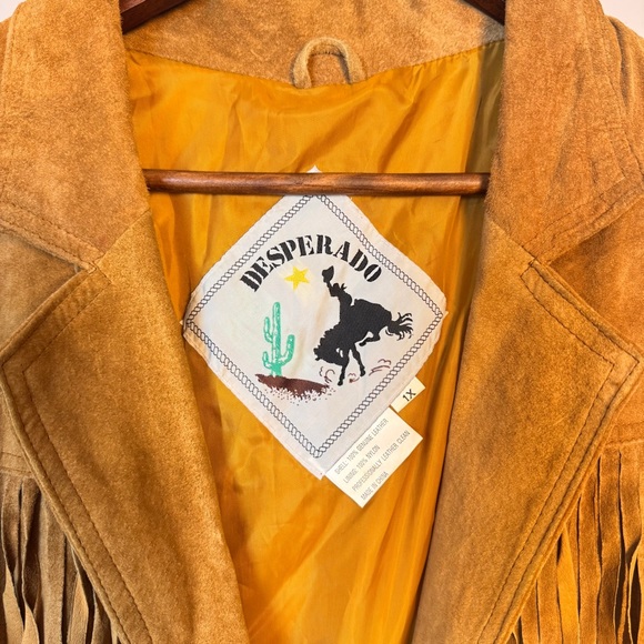 Vintage Desperado Suede Fringe‎ Beaded Jacket – Western Boho Style Size 1 X - Picture 2 of 16
